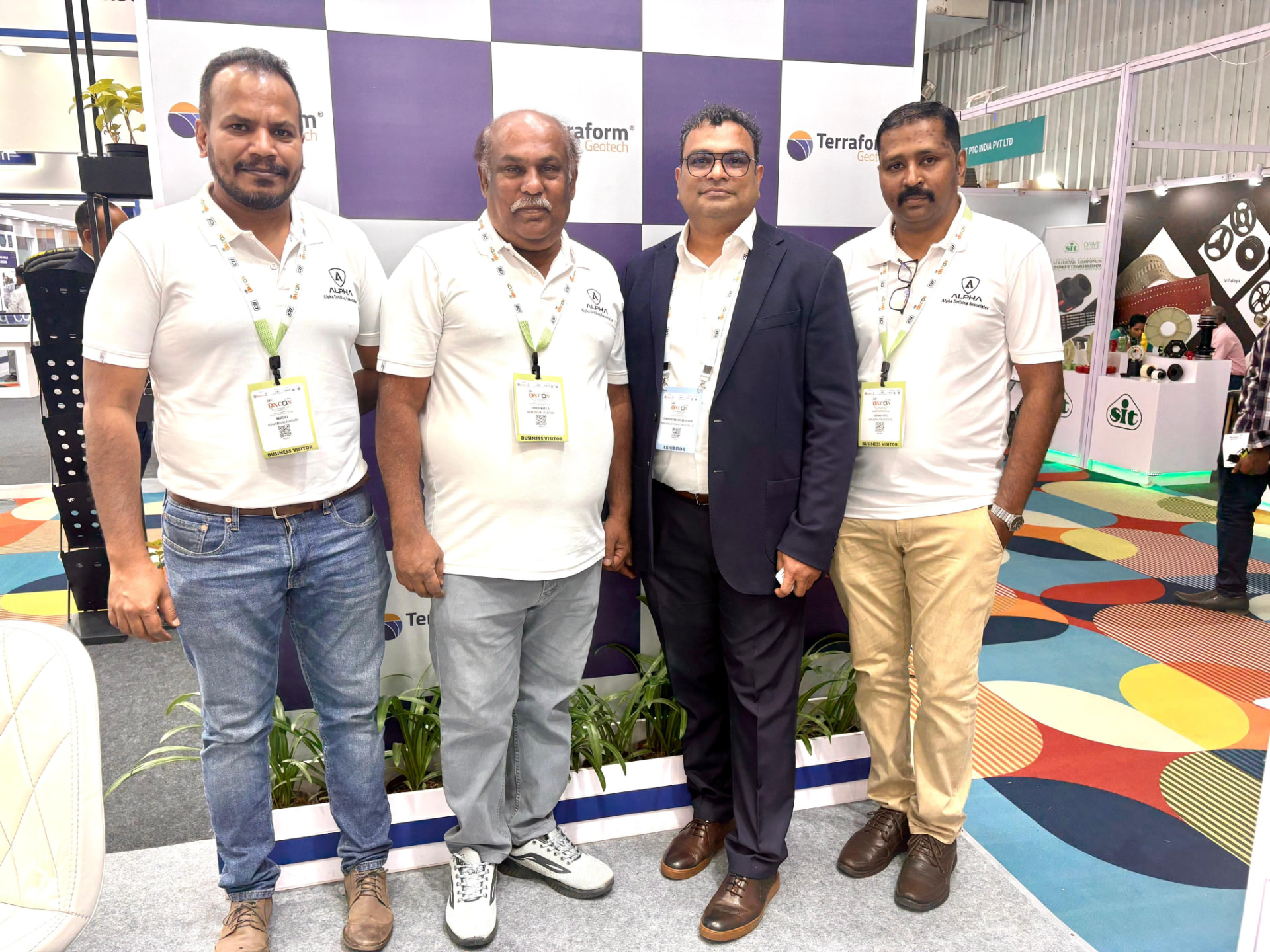 Alpha Drilling Associates team at an exhibition