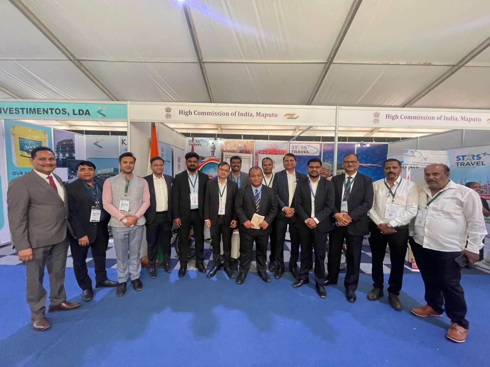 Alpha Drilling Associates delegation at an exhibition